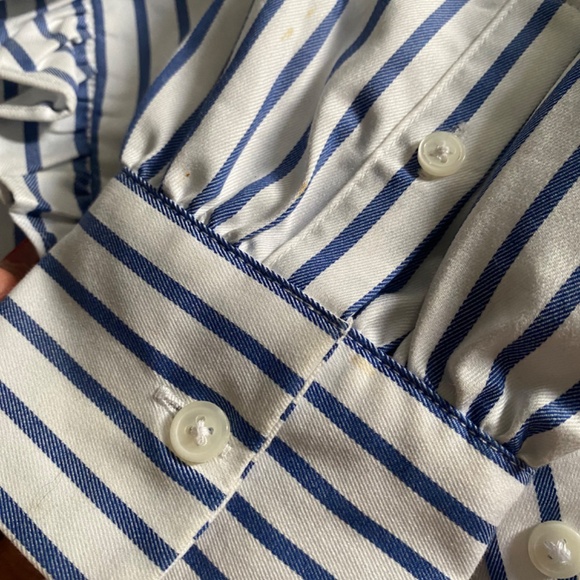 Banana Republic Women's dress shirt - Blue, white stripped - Picture 4 of 6